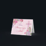 65th Anniversary of Religious Life Catholic Nun Card<br><div class="desc">Join in the celebration of a special nun’s 65th anniversary in the religious profession. Send her religious wishes as she commemorates this day with this card with watercolor flowers and a cross on a soft pink canvass.</div>