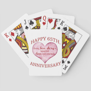 65th. Anniversary Playing Cards