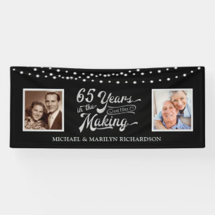65th Anniversary Then & Now Photos   Black Silver Banner