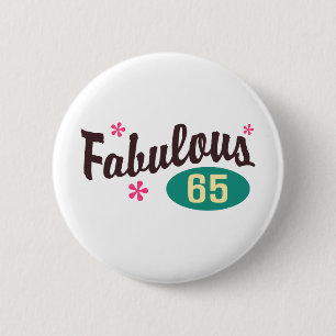 65th Birthday 2 Inch Round Button