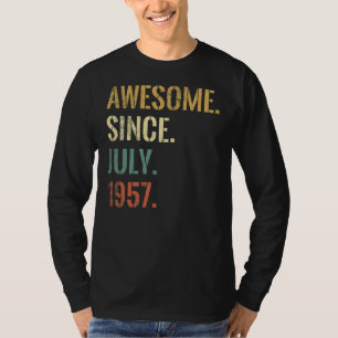 65th Birthday 65 Year Old Awesome Since July 1957 T-Shirt