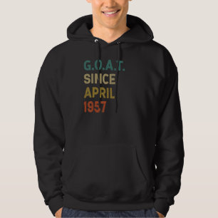 65th Birthday 65 Years Old Goat Since April 1957 Hoodie
