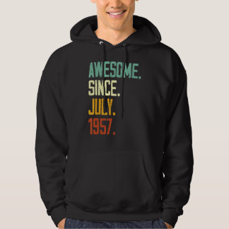 65th Birthday Awesome Since July 1957 65 Years Ol Hoodie