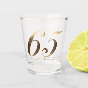 65th Birthday Blue Sapphire Wedding Anniversary Shot Glass