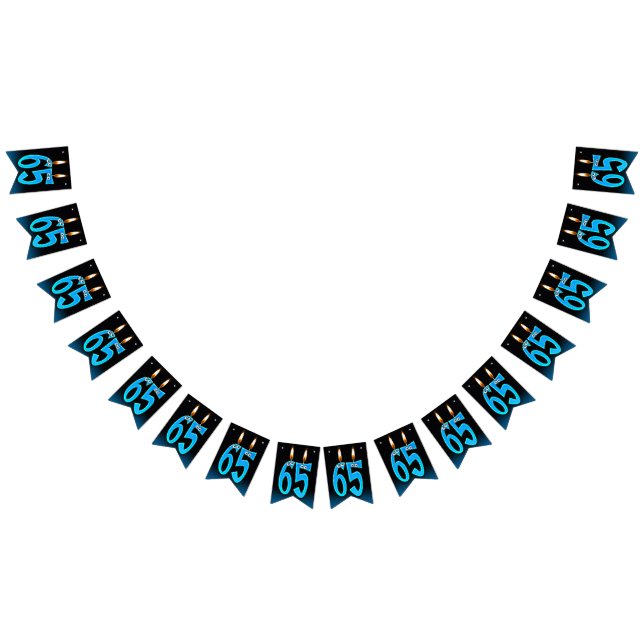 65th birthday candles with eyeballs bunting flags (All)