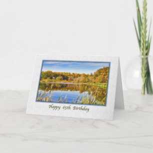 65th Birthday Card with Lake Reflections