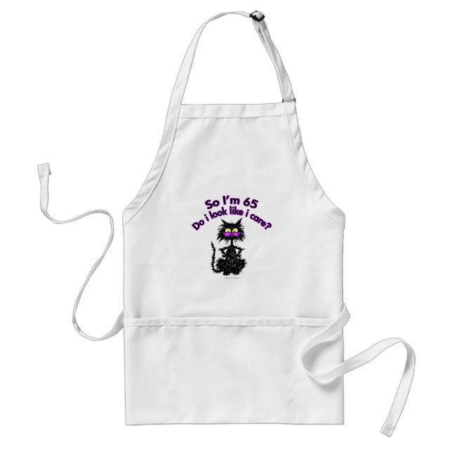 65th Birthday Cat Standard Apron (Front)