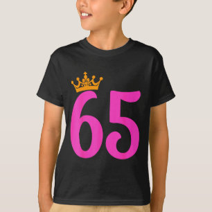 65th Birthday Crown 65 Years Old Birthday Party T-Shirt