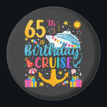 65th Birthday Cruise B-Day Party Circle Magnet<br><div class="desc">65th Birthday Cruise B-Day Party Funny design Gift Classic Circle Magnet Classic Collection.</div>