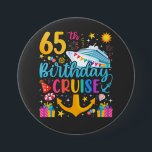 65th Birthday Cruise B-Day Party Round 3 Inch Round Button<br><div class="desc">65th Birthday Cruise B-Day Party Funny design Gift Classic Round Button Classic Collection.</div>