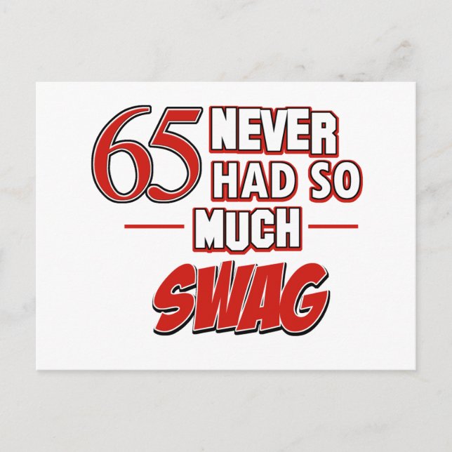 65th birthday designs postcard (Front)