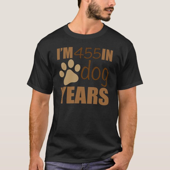 65th Birthday Dog Years T-Shirt (Front)