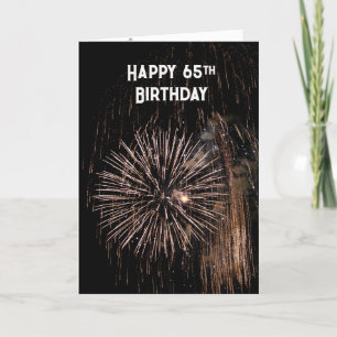 65th Birthday Fireworks  Card