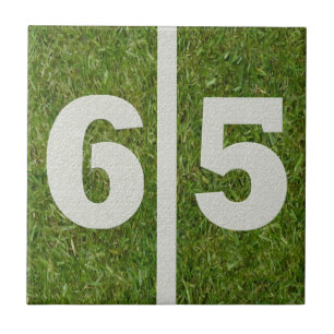 65th Birthday Football Customizable Tile
