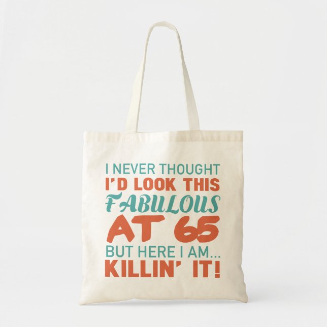 65th Birthday For Fabulous Women Tote Bag (Front)