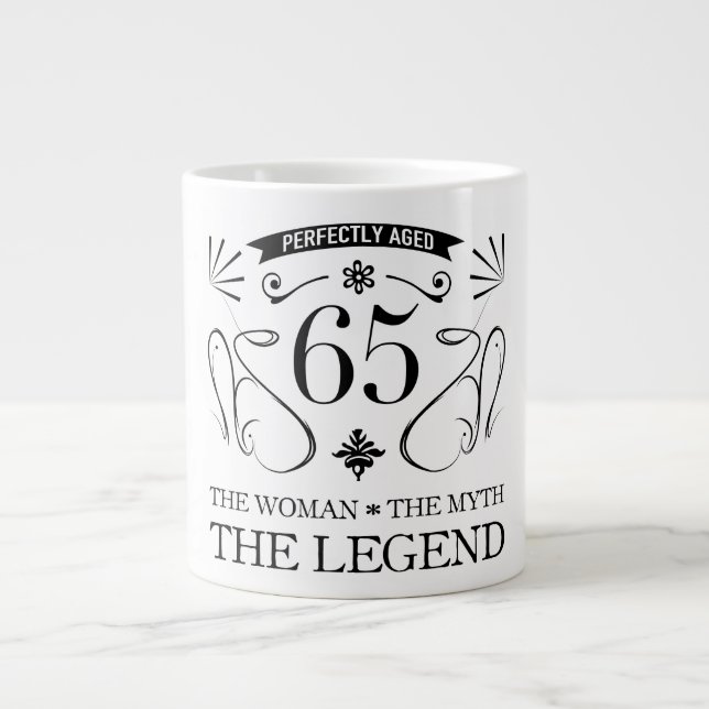 65th Birthday For Women Large Coffee Mug (Front)