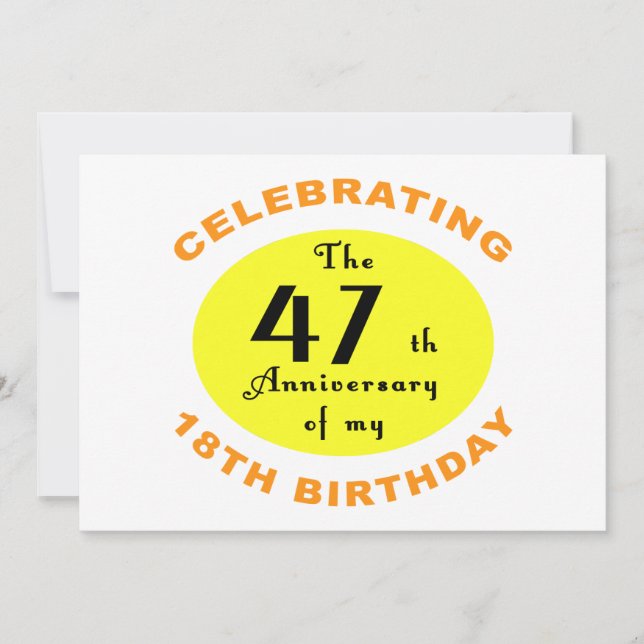 65th Birthday Gag Gift Card (Front)