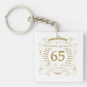 65th Birthday Gag Gift Keychain