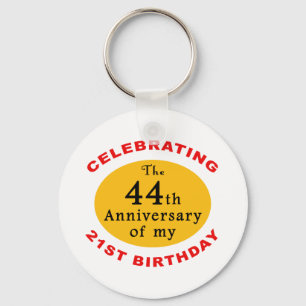 65th Birthday Gag Gifts Keychain