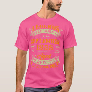 65th Birthday Gift Legends Born In September 1958 T-Shirt