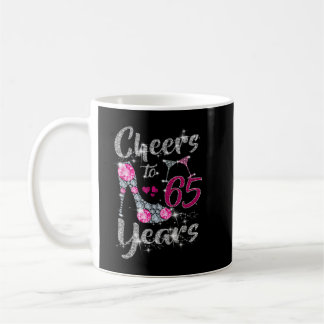 65th Birthday Gifts Cheers To 65 Year Old Wine hig Coffee Mug