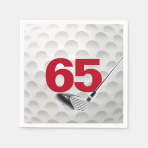 65th Birthday Golf Ball Napkin