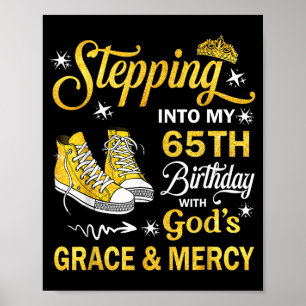 65th birthday grace and mercy christian blessed poster
