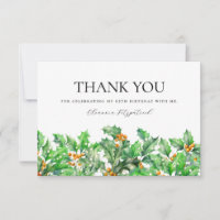 65th Birthday Holly December Birth Flower Custom
