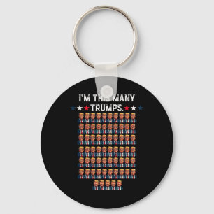 65th Birthday I'm This Many Trumps For Trump Suppo Keychain