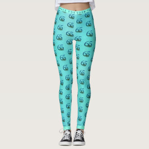 65th Birthday or Anniversary Peacock Pattern Leggings