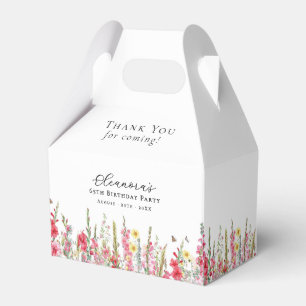 65th Birthday Party August Birth Month Flower Favor Box