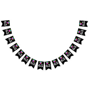 65th birthday party balloons bunting flags