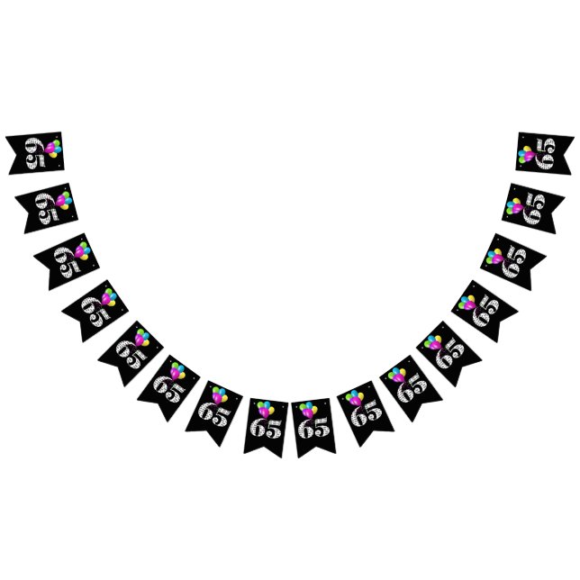 65th birthday party balloons bunting flags (All)