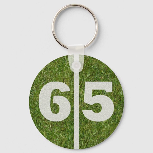 65th Birthday Party Favour Keychain (Front)
