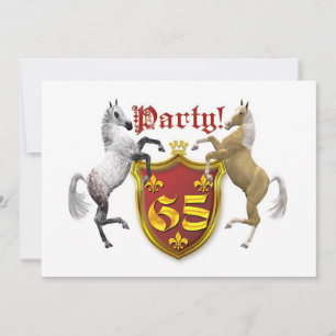 65th Birthday party invitation with coat of arms