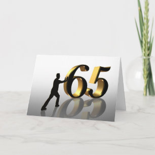 65th birthday party invitations "Pushing 65"