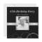 65th Birthday Silver & Black Photo Invitations