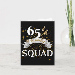 65th Birthday Squad Family Party Style Crew Matchi Card