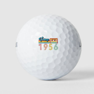 65th Birthday Vintage Retro 1956 Cassette Tape Golf Balls