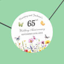 65th Blue Sapphire Wildflowers Wedding Anniversary