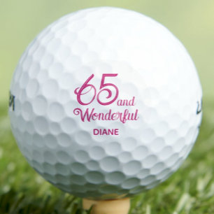 65th Friend Gift - Wonderful Custom Pink Golf Balls