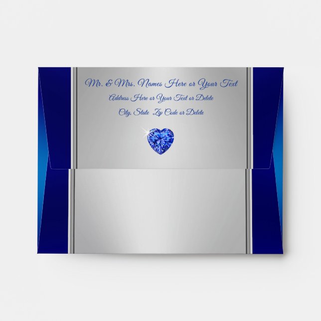65th Wedding Anniversary Envelope, many Sizes Envelope (Back (Top Flap))
