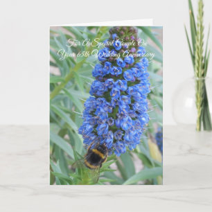 65th Wedding Anniversary Mom & Dad Echium Card