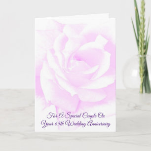 65th Wedding Anniversary Mom & Dad Purple Rose Card