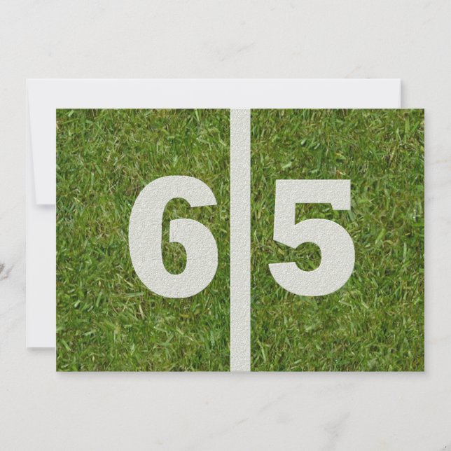 65th Yard Birthday Party!  Customizable Invitation (Front)