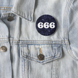 666 Angel Number Stars Higher Self Alignment 2 Inch Round Button