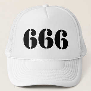 666 (black) trucker hat