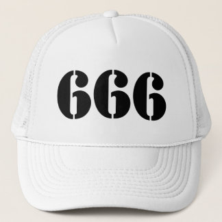 666 (black) trucker hat