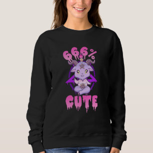 666 Cute L Cute Satanic Pentagram Baphomet Sweatshirt