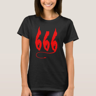 666 Mark Of the Beast Satanism Sinner Devil Horns T-Shirt